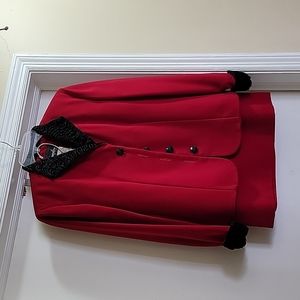 Red suit, size 6 petite